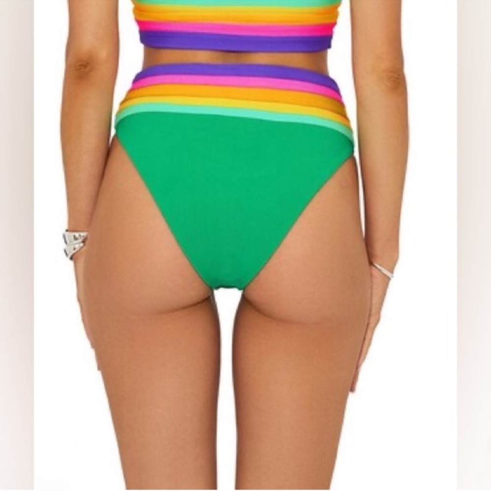 NWT Beach Riot Millie Ribbed Colorblock High
Waisted Swim Bottom - Picture 9 of 11
